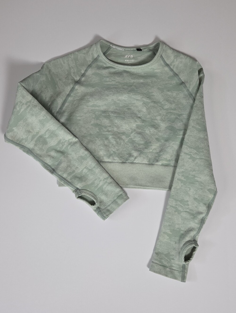 AYBL Green Camo Crop Top